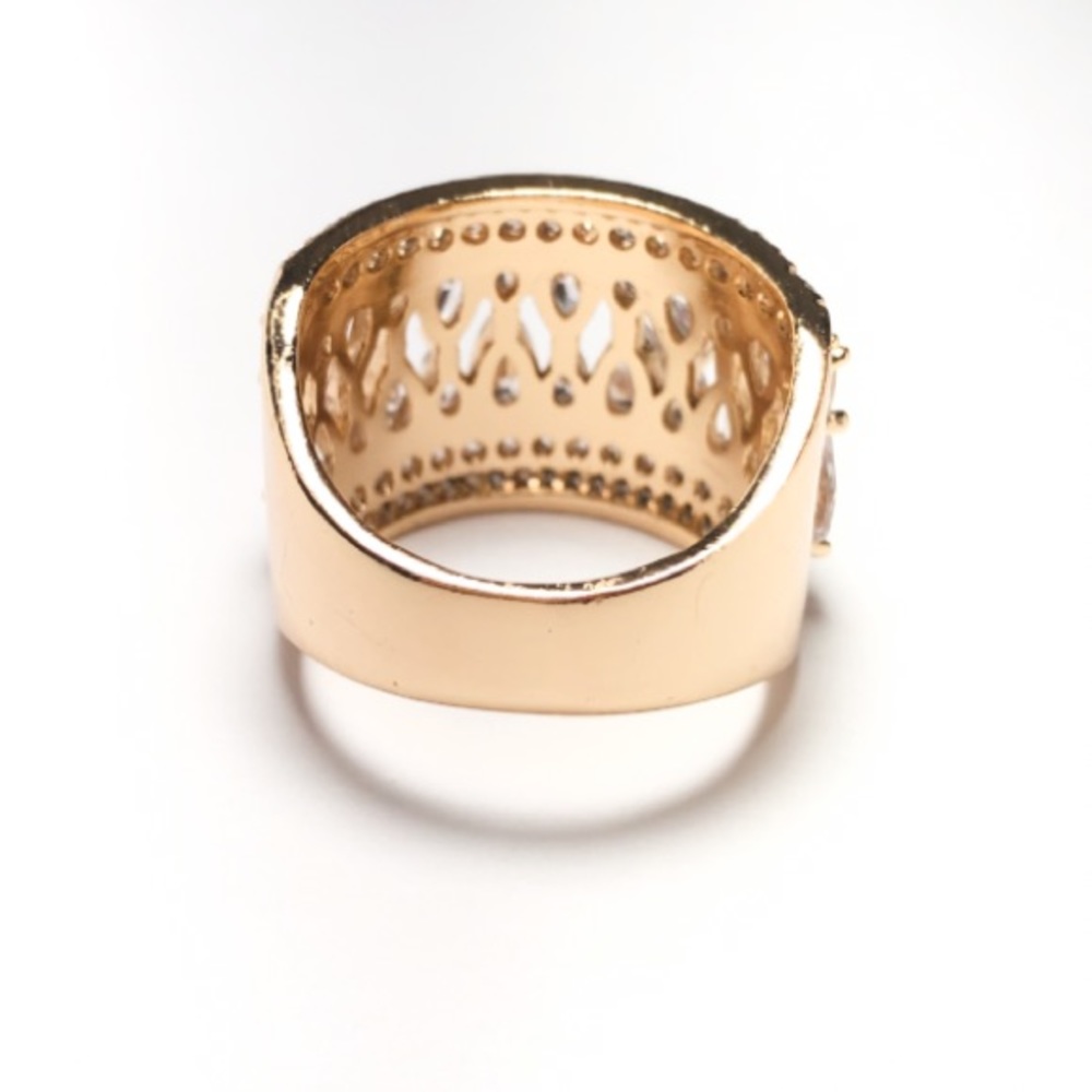 18K Gold Filled CZ Diamonds Ring - Picture 6 of 7